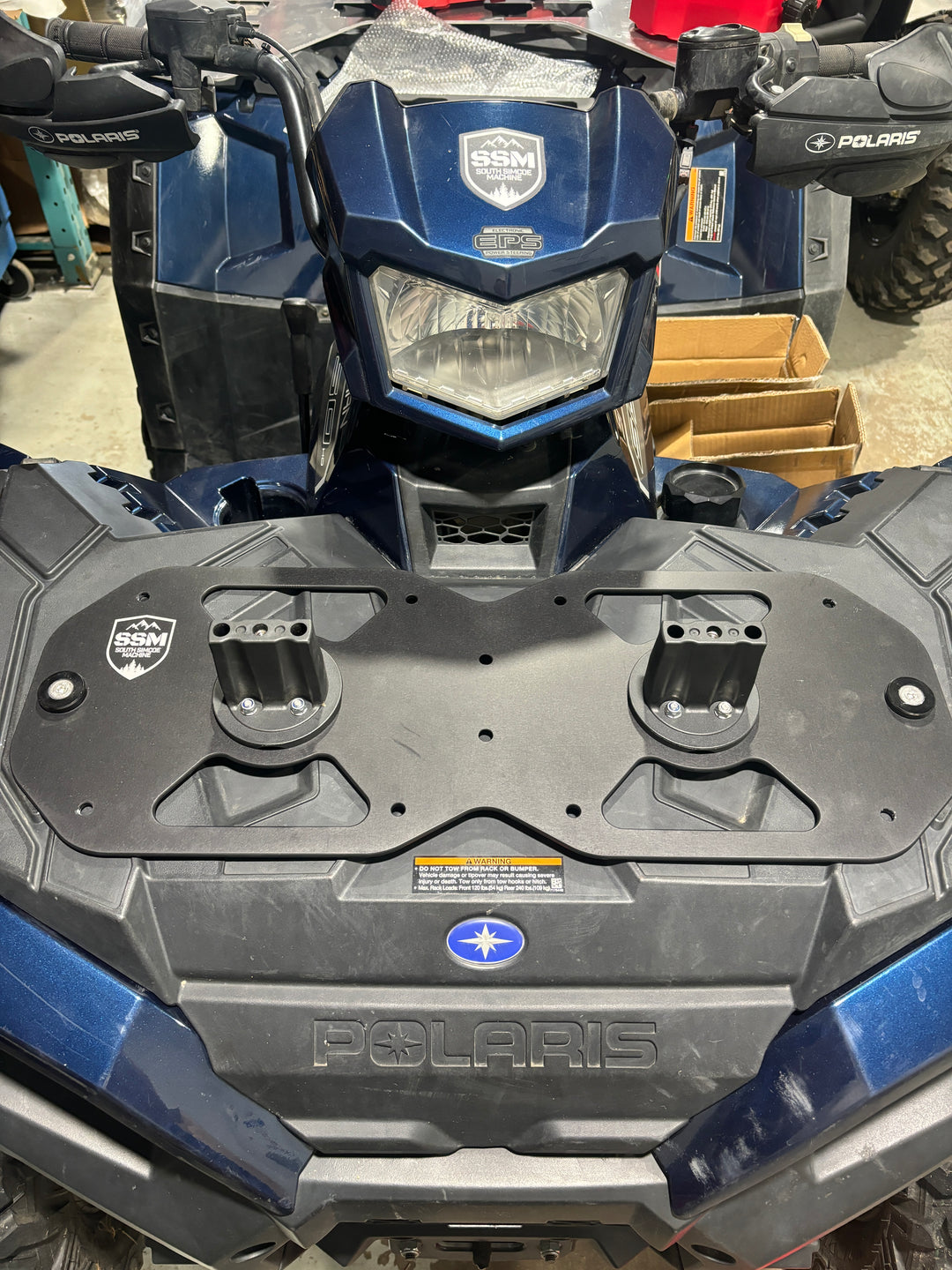 Atv Front Rack Mod Polaris Sportsman ATV Front rack gas caddy plate – South Simcoe Machine