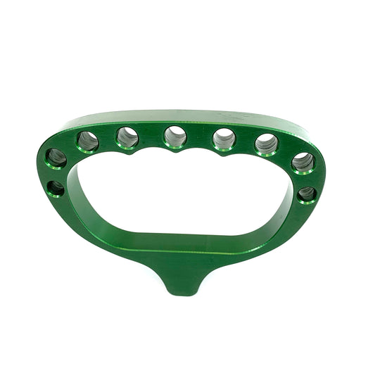 Billet Aluminum pull cord handle green anodized