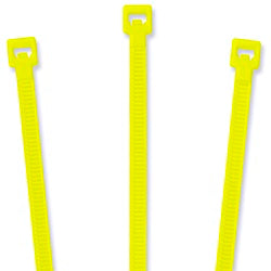 8' Fluorescent Yellow Nylon Cable Ties