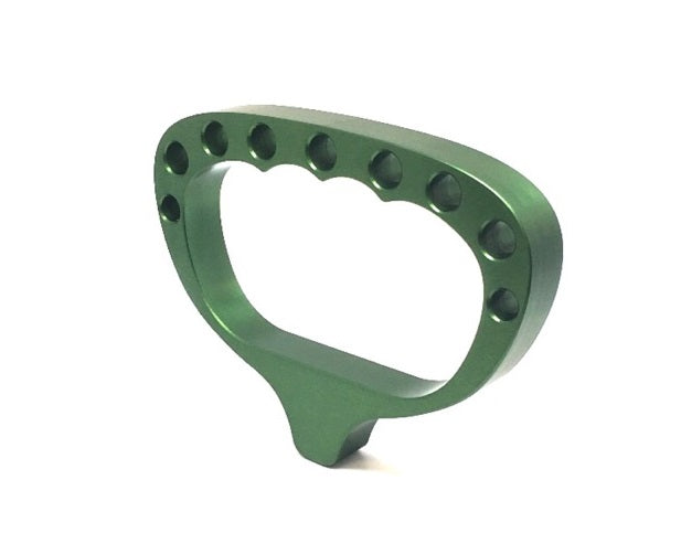 Billet Aluminum pull cord handle green anodized